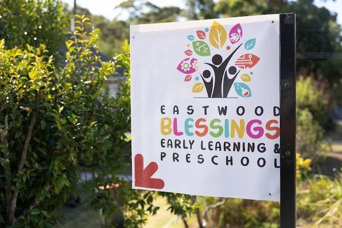 eastwood blessings child care signage outside day care preschool
